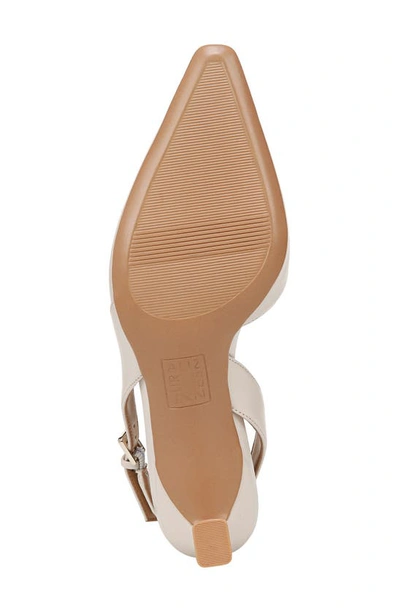 Naturalizer Dalary Slingback Pumps In Satin Pearl Leather