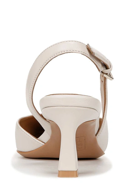 Naturalizer Dalary Slingback Pumps In Satin Pearl Leather