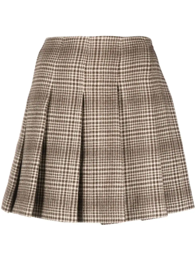 Shop Brunello Cucinelli Checked Mini Skirt