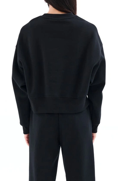 Shop P.e Nation Recalibrate Brushed Fleece Sweatshirt In Black