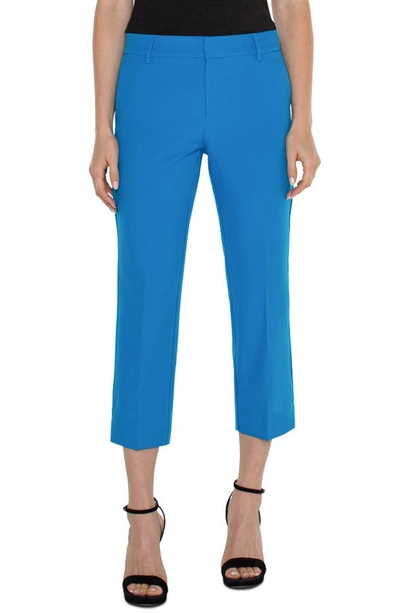 Shop Liverpool Los Angeles Kelsey Crop Slim Stretch Suiting Trousers In Diva Blue