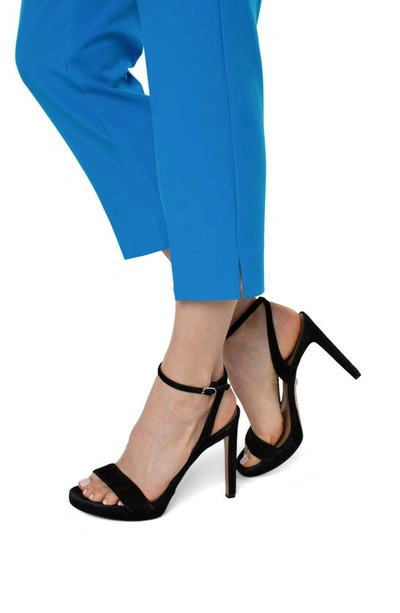 Shop Liverpool Los Angeles Kelsey Crop Slim Stretch Suiting Trousers In Diva Blue