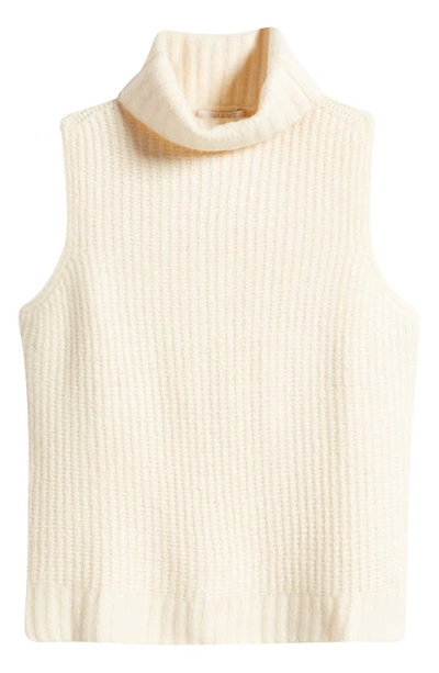 Shop Wayf Shay Sleeveless Rib Cowl Neck Sweater In Cream