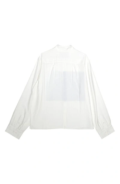 Shop Jungles Cloud Smile Graphic Button-up Shirt In White