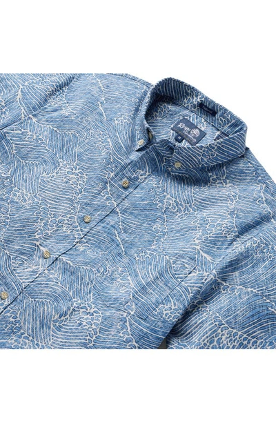 Shop Reyn Spooner Molokai Channel Short Sleeve Button-down Shirt In Lichen Blue