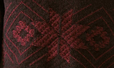 Shop Lucky Brand Intarsia Crewneck Sweater In Wine Tating Combo