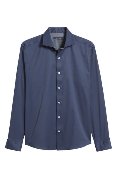 Stone Rose Drytouch Button-up Shirt In Navy