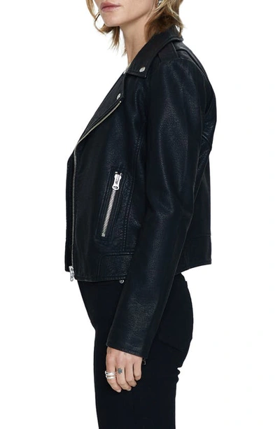 Shop Pistola Nicolette Faux Leather Moto Jacket In Noir