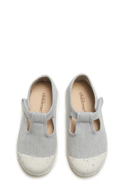 Shop Childrenchic T-strap Sneaker In Grey