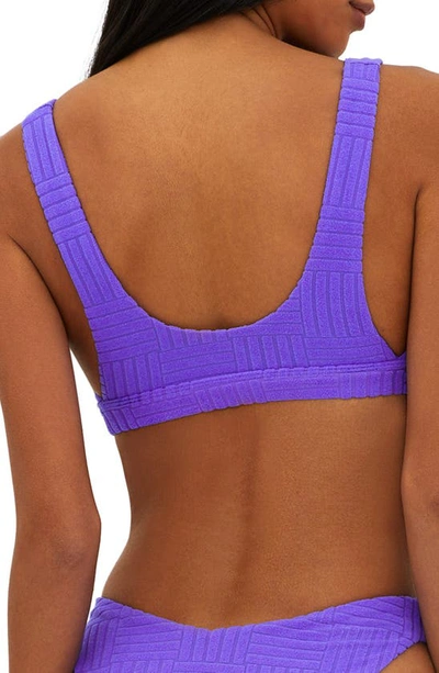 Beach Riot Peyton Textured Bikini Top In Ultra Violet