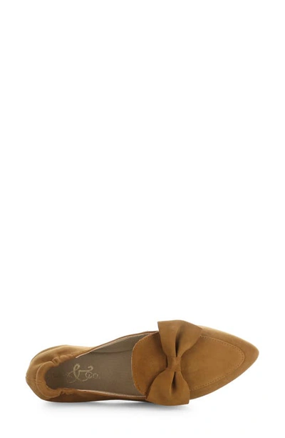 Shop Bos. & Co. Nicole Pointed Toe Loafer In Brandy