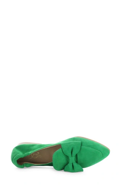 Shop Bos. & Co. Nicole Pointed Toe Loafer In Irish Green