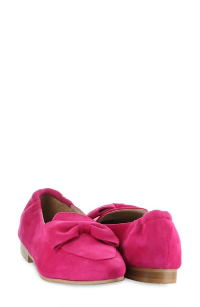 Shop Bos. & Co. Nicole Pointed Toe Loafer In Fuxia