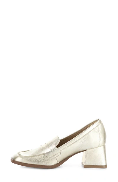 Shop Bos. & Co. Ama Penny Loafer Pump In Champagne
