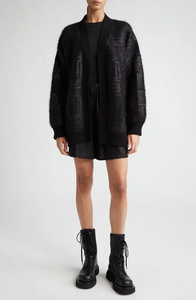 Max Mara Estonia Open-front Wool Cardigan In Black