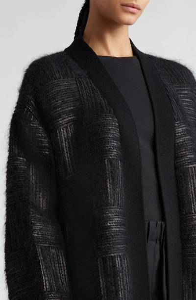 Shop Max Mara Estonia Textured Sequin Knit Cardigan In Black