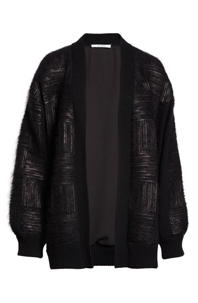 Shop Max Mara Estonia Textured Sequin Knit Cardigan In Black