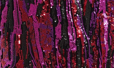 Dress The Population Women's Nikita Sequin Tulle Mermaid Gown In Fuchsia Multi