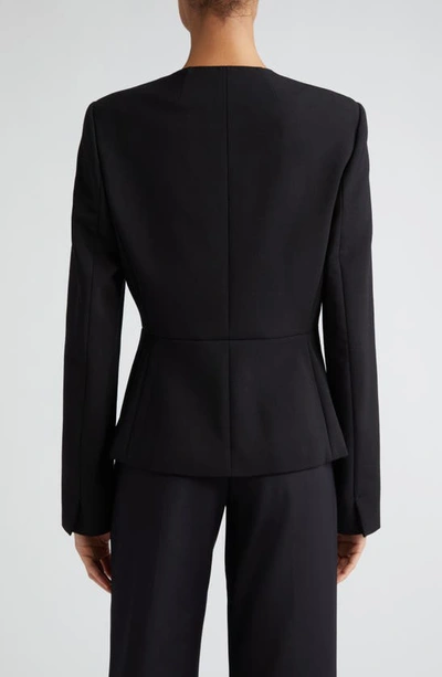 Max Mara Pepli Single-breasted Crepe Jacket In Black