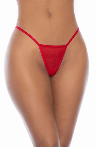 Shop Mapalé Underwire Lace Babydoll & G-string Set In Red