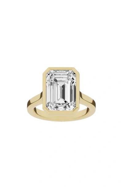 Shop Jennifer Fisher 18k Gold Emerald Cut Lab Created Diamond Solitaire Ring In 18k Yellow Gold