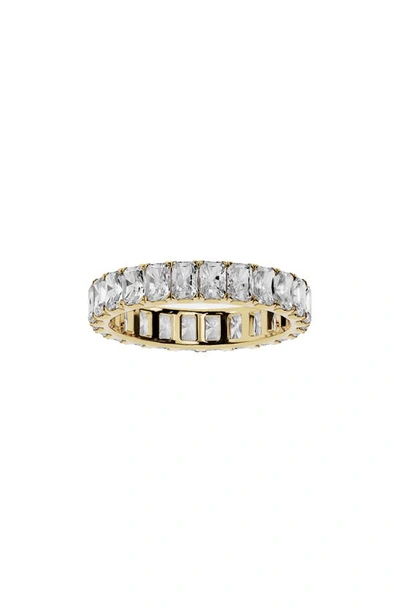 Shop Jennifer Fisher 18k Gold Emerald Cut Lab Created Diamond Eternity Ring In 18k Yellow Gold