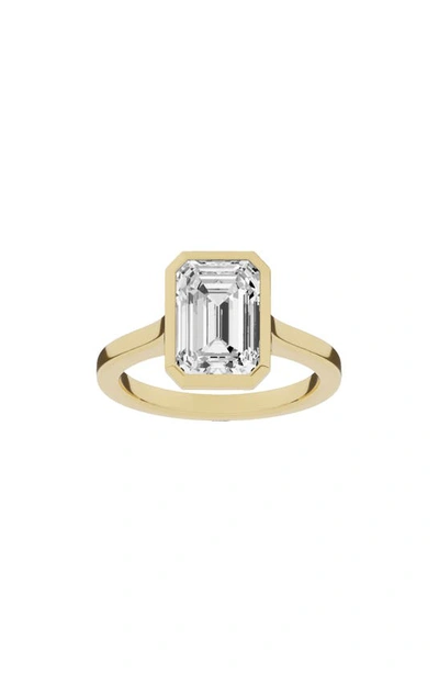 Shop Jennifer Fisher 18k Gold Emerald Cut Lab Created Diamond Solitaire Ring In 18k Yellow Gold