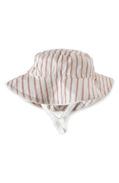 Shop Pehr Stripe Organic Cotton Bucket Hat In Stripes Away Peony