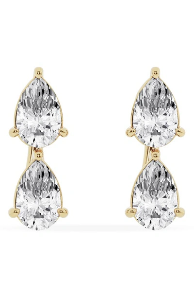 Shop Jennifer Fisher Pear Cut Lab Created Diamond Fashion Stud Earrings In 18k Yellow Gold