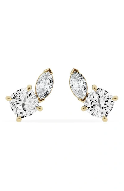 Shop Jennifer Fisher 18k Gold Mixed Lab Created Diamond Fashion Stud Earrings In 18k Yellow Gold