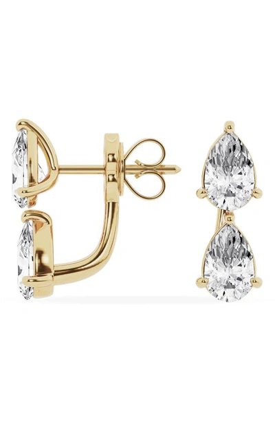 Shop Jennifer Fisher Pear Cut Lab Created Diamond Fashion Stud Earrings In 18k Yellow Gold