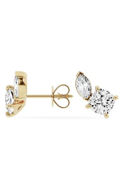 Shop Jennifer Fisher 18k Gold Mixed Lab Created Diamond Fashion Stud Earrings In 18k Yellow Gold