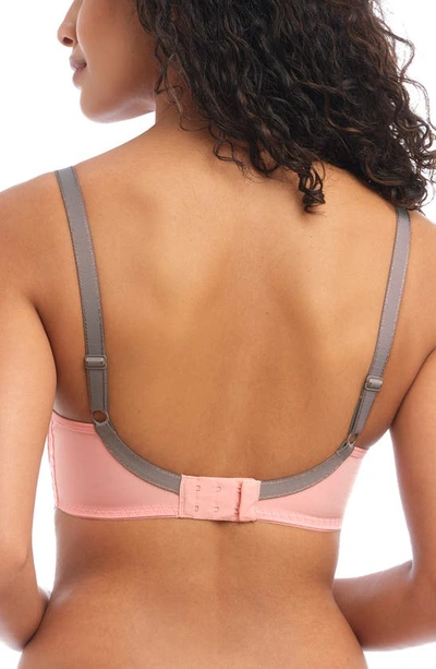Freya Offbeat Underwire Demi Plunge Molded Bra In Rosehip