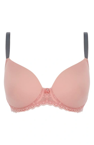 Shop Freya Offbeat Underwire Demi Plunge Molded Bra In Rosehip