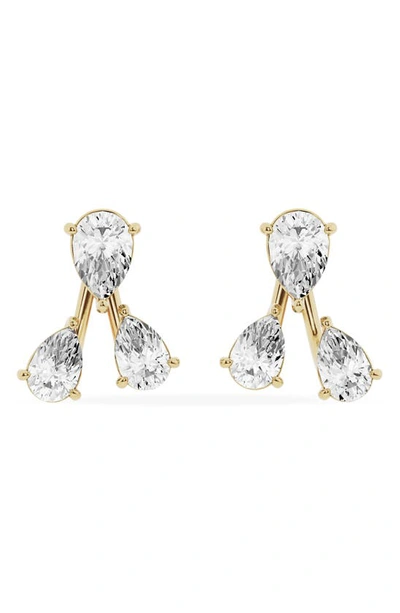 Shop Jennifer Fisher 18k Gold Trio Lab Created Diamond Fashion Stud Earrings In 18k Yellow Gold