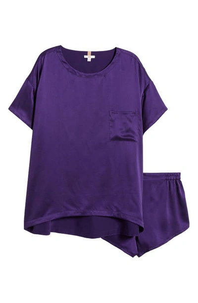 Lunya Washable Silk Short Pajamas In Flying Fig