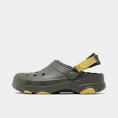 Shop Crocs Classic Lined All-terrain Clogs In Dusty Olive