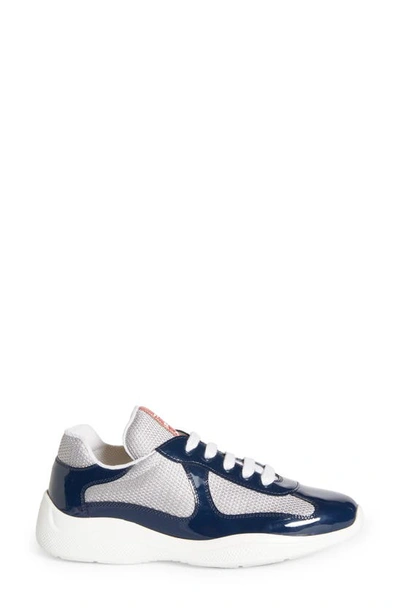 Shop Prada America's Cup Sneaker In Blue/ Grey