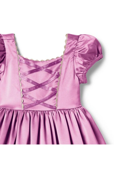 Shop Janie And Jack X Disney Kids' Rapunzel Satin Dress Costume In Pink