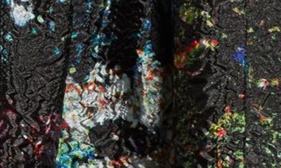 Shop Stine Goya Jasmine Metallic Floral Long Sleeve Dress In Glitter Bloom