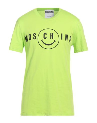Shop Moschino Man T-shirt Green Size 36 Organic Cotton