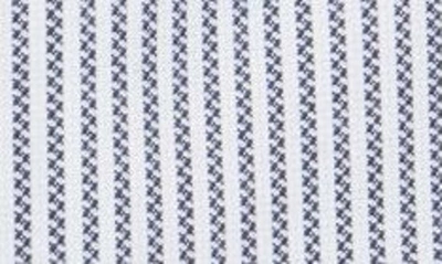 Shop Nordstrom Trim Fit Royal Oxford Stripe Dress Shirt In White - Navy Royal Oxford Stp