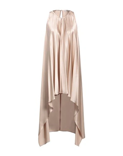 Shop Antonelli Woman Mini Dress Beige Size 10 Acetate, Silk