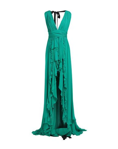 Shop Pinko Woman Maxi Dress Emerald Green Size 8 Viscose