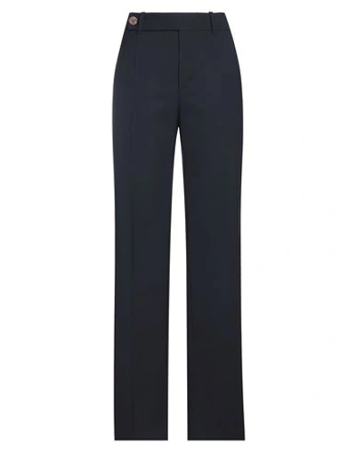 Shop Chloé Woman Pants Navy Blue Size 8 Virgin Wool, Elastane