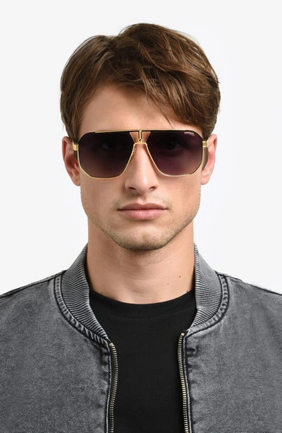 Shop Carrera Eyewear 62mm Oversize Navigator Sunglasses In Matte Black / Grey Shaded