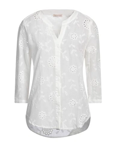Shop Camicettasnob Woman Shirt Off White Size 10 Cotton