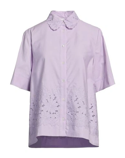 Shop P.a.r.o.s.h P. A.r. O.s. H. Woman Shirt Lilac Size M Cotton In Purple