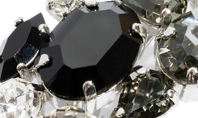 Shop L Erickson Crystal Arch Tige Boule Barrette In Jet/ Black Diamond/ Crystal