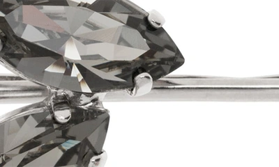Shop L Erickson Triple Crystal Bobby Pin In Black Diamond/ Silver